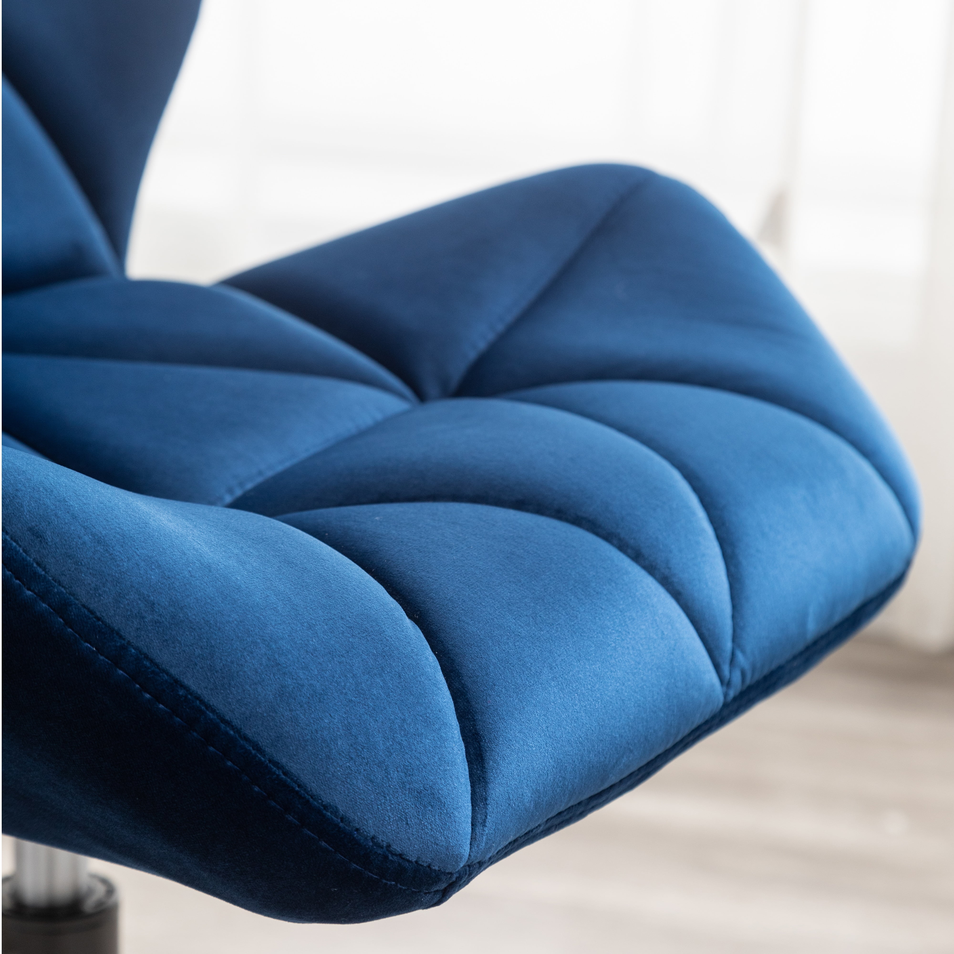 Eldon Diamond Tufted Adjustable Swivel Office Chair in Blue