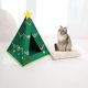 thumbnail image 5 of Decoraciones navideñas, adornos navideños, regalos navideños, casa del árbol de Navidad, fieltro, forma de árbol de Navidad, tienda de campaña, cueva, cama, jaula para perros, castillo nido para decor, 5 of 5