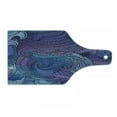 thumbnail image 1 of Abstract Cutting Board, Ocean Inspired Graphic Paisley Swirled Hand Drawn Art Print, Decorative Tempered Glass Cutting and Serving Board, Wine Bottle Shape, Purple Blue, by Ambesonne, 1 of 1