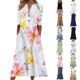 thumbnail image 3 of WILLBEST Vestidos Casuales para Mujer Cortos Vestido Informal de Verano para Mujer, con Botones, Manga Corta, Estampado Floral, Vestido de Fiesta Fluido Midi Chica, 3 of 3