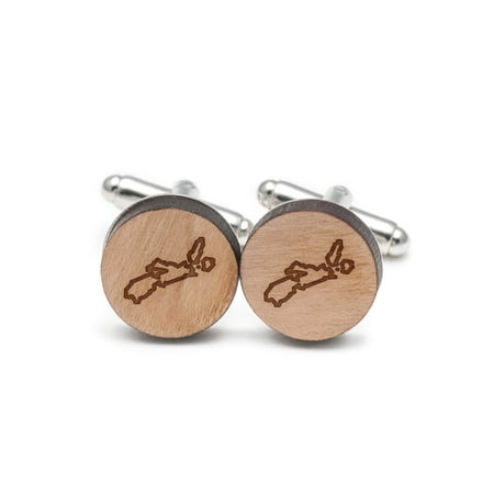 Nova Scotia Cufflinks, Wood Cufflinks Hand Made in the USA