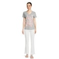 thumbnail image 2 of RealSize Women's V-Neck Graphic Tee with Short Sleeves, Sizes XS-3XL, 2 of 5