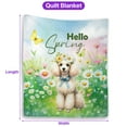 thumbnail image 5 of Poodle Hello Spring Time Flower Floral Nature Quilt Blanket Poodles Dog Lover Gifts Idea Cozy Comforter Throw Blanket - 02031, 5 of 5