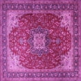 thumbnail image 1 of Ahgly Company Indoor Square Medallion Purple Traditional Area Rugs, 8' Square, 1 of 4