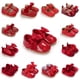 thumbnail image 2 of 0-18 Meses De Edad Rojo Festivo Mary Jane Zapatos De Bebé Con Suelas De Goma Y Antideslizante, 2 of 4