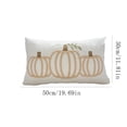 thumbnail image 2 of SDJMa Fall Pumpkin Lumbar Pillow Cover 12x20 Inch, Pumpkin Pattern Embroidery Cushion Case for Sofa Bed Couch Autumn Harvest Thanksgiving Party Farmhouse Home Decor, 2 of 5