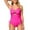 Hot Pink, variant on WREESH Womens One Piece Swimsuits Solid Color Swimwear High Waist Swimwear Sleeveless Bathing Suits Hot Pink