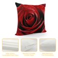 thumbnail image 4 of Throw Pillow Cover Red Rose Floral Blossom Aroma Romantic Beautiful Elegant Natural Pattern Decor Lumbar Pillow Case Cushion for Sofa Couch Bed Standard Queen, 4 of 5