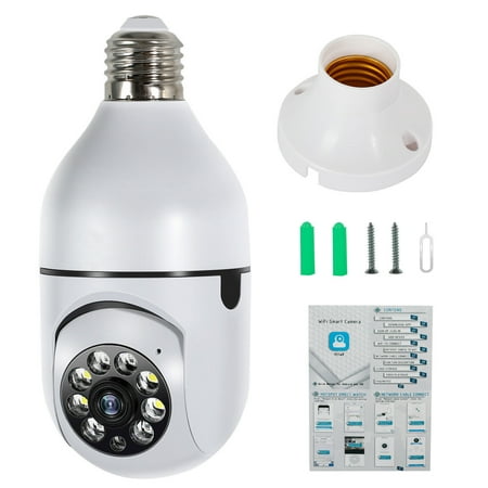 

Panorama Screw in Light Bulb Security Camera Outdoor 2.4G/5G WiFi 1080P Smart