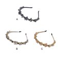 thumbnail image 3 of Sonducket Diadema de cristal, tocado nupcial para boda, diadema para mujer, tocado femenino elegante para banquete de boda, gris Ropa, zapatos y accesorios Miscelánea Café Sonducket AP010738-03, 3 of 6