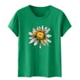 thumbnail image 4 of Xdegoge T Shirts for Women Graphic Under 10 Short Sleeve Crewneck Shirts Floral Summer Casual Tops Tunic Loose Fit Tees Soft Comfy Blouses Women Last Order Placed By Me, 4 of 5