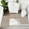 thumbnail image 2 of Bathroom Rugs Sets 3 Piece, Super Soft and Absorbent Non Slip Microfiber Toilet Bathroom Mats, 2 of 10