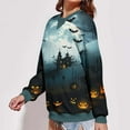thumbnail image 4 of Raeneomay Long Sleeve Shirts for Women Oversize Halloween Women's Round Neck Long Sleeved Loose Top Hoodie, 4 of 6