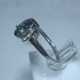 thumbnail image 5 of Mystic topaz 10x7 Pear Shape Checkerboard and Diamond 14kt White Gold Ring, 5 of 6
