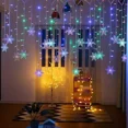thumbnail image 3 of Luces navideñas para decoración exterior colgantes de 0,4 a 0,6 m, luces LED de copo de nieve, cadena de luces para fiesta, decoración de aleros de jardín., 3 of 5