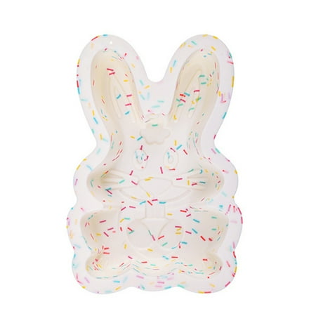 

Abimy Easter Bunny Rabbit Egg Mold Large Size Silicone Mold Fondant Cake Chocolate Mould Baking Tool for Home Bakery Easter