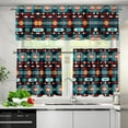 thumbnail image 2 of Aztec Window Kitchen Curtain Tier and Valance,3 Piece Kitchen Window Curtains Set for Living Room Bedroom, 2 of 5