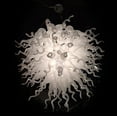 thumbnail image 2 of AFD Frosted White Blown Glass Chandelier, 2 of 2