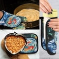thumbnail image 5 of Yayeee Oven Mitts and Pot Holder Set of 4 Heat Resistant Kitchen Gloves Baking Hot Pad, Red Goldfish, 5 of 5