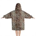 thumbnail image 2 of Brown and Black Leopard Print Blanket Hoodies for Kids 6-13YR Oversize Wearable Blanket Hoodies for Boys Girls Teens, 2 of 7