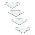 thumbnail image 1 of Shelf Organizerfor Inside Shower,4pcs Glass Corner Shelf Corner Shower Storage Organizer Wall Mounted Shelvesfor Bathroom Advanced Technology, 1 of 10