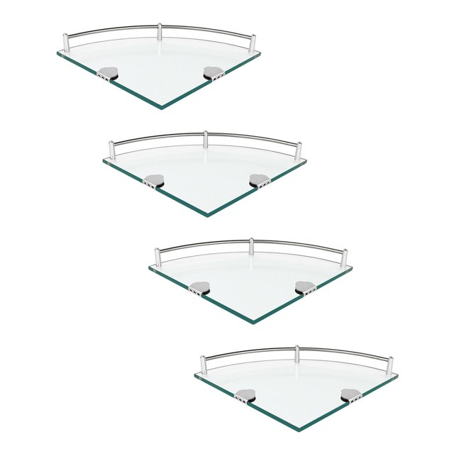 Shelf Organizerfor Inside Shower,4pcs Glass Corner Shelf Corner Shower Storage Organizer Wall Mounted Shelvesfor Bathroom Advanced Technology