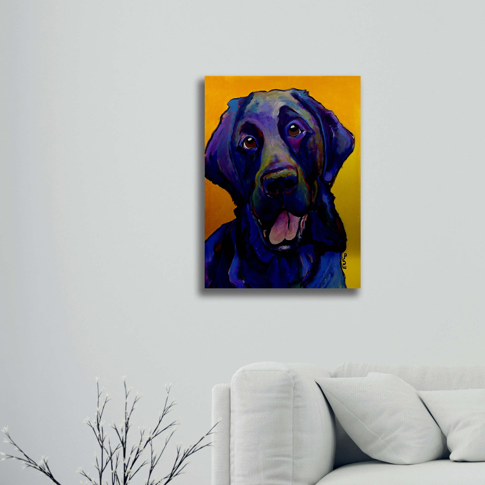 Trademark Fine Art 'Buddy' Brushed Aluminum Wall Art Art by Pat Saunders-White