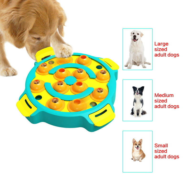 Dog Puzzle Toys Slow Feeder Bowl 2 in 1,Pet Push Slow Food Bowl,Smart Food  Dispenser,Puzzle Games, Interactive IQ Mental Training for Pet,Funny