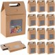 thumbnail image 1 of Rectangle Paper Gift Boxes with Clear Window for Party Wedding Bakery Box BurlyWood 5.8x9.7x15.1cm, 1 of 9