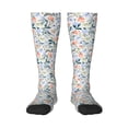 thumbnail image 2 of Lsque Watercolor Wildflowers 1 Printed Crew Socks Men's Women's LightWeight Thin Casual Calf Socks ,Knee High Socks,Cotton Socks, 2 of 9
