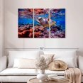 thumbnail image 2 of Elephant Stock Sea Turtle Over Coral Reef Wall Art - Horizontal Multi Panel Canvas - Living Room Wall Decor - Animal Multi Panel - Gray And Brown Decor - 45" x 28", 2 of 8