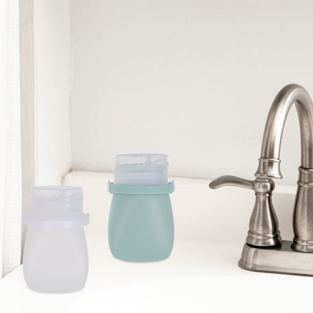 HONITANO 1Set Travel Toiletry Bottles Silicone Squeeze Bottles Easy to Clean and Refill