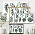 thumbnail image 4 of Designart 'Tropical Calathea Leaves On White' Bohemian & Eclectic Framed Canvas Wall Art Print, 4 of 5