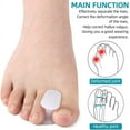 thumbnail image 3 of 5 Pairs Toe Separators, Soft Silicone Toe Spacer, Bunion Relief Pads, Toe Separators Hammer Toe Straightener for Overlapping Toes, Bunion Corrector for Men and Women(White), 3 of 4