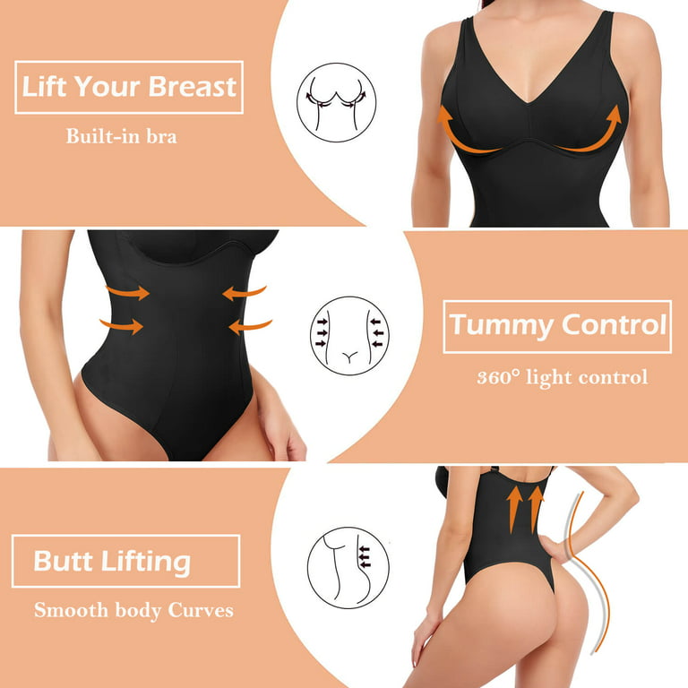 MANIFIQUE Shapewear Bodysuit for Women Tummy Control Slimming Body Shaper Tank  Tops 
