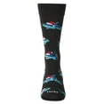 thumbnail image 2 of MeMoi Men's "Santa Shark" Christmas Holiday Novelty Crew Sock - Mens - Male, 10-13, Black, 2 of 3