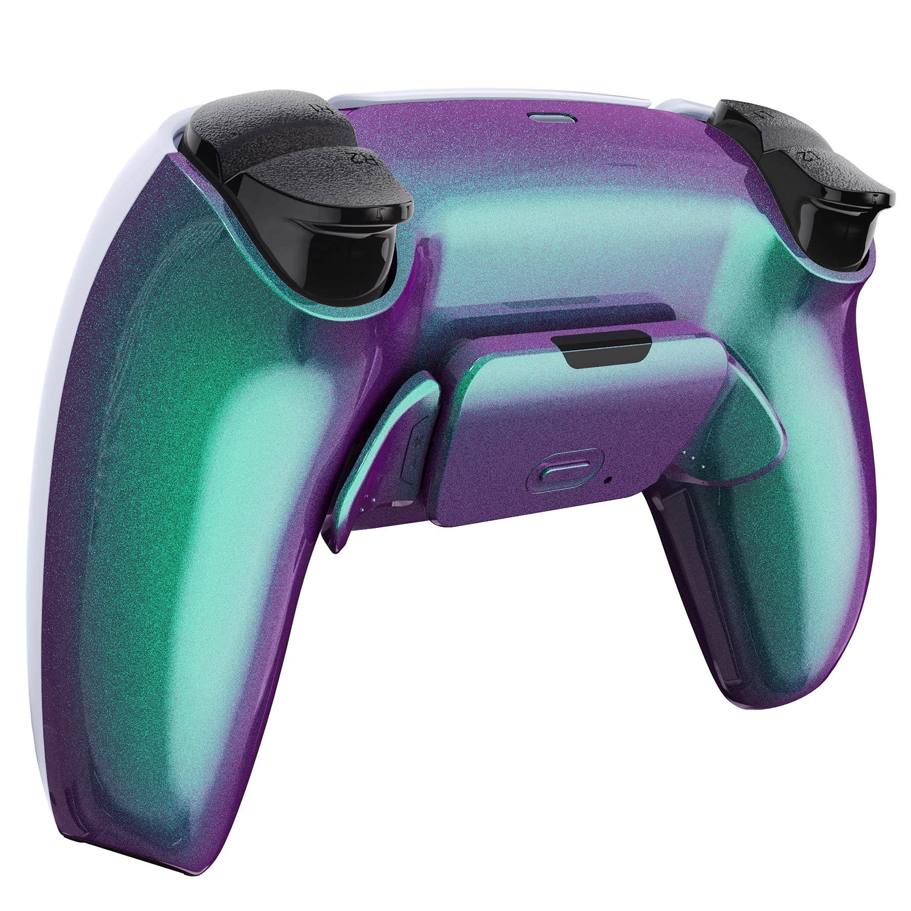 eXtremeRate Chameleon Green Purple Programable RISE 2.0 Remap Kit for PS5 Controller BDM-010/020, Upgrade Board & Redesigned Back Shell & Back Button Attachment for PS5 Controller - NOT A Controller