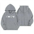 thumbnail image 4 of Hoodies for Girls Valentine Sweatshirt Long Sleeve Casual Heart Sweatshirts Crew Neck Pullover Sweatshirt Cute Hoodies for Girls 9-10 Years, 4 of 4