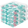 thumbnail image 2 of GZHJMY Pink Flamingo Wash Cloths 4 Pack - 12 x 12 Inch Super Super Soft Washcloths for Your Face and Body - 100% Cotton Absorbent Baby Face Towel, 2 of 7