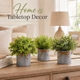 thumbnail image 6 of Small Fake Plants in Farmhouse Galvanized Metal Pots 3 Pack Potted Artificial Plant Eucalyptus for Laundry Room Bathroom Shelf Table Decor, 6 of 6