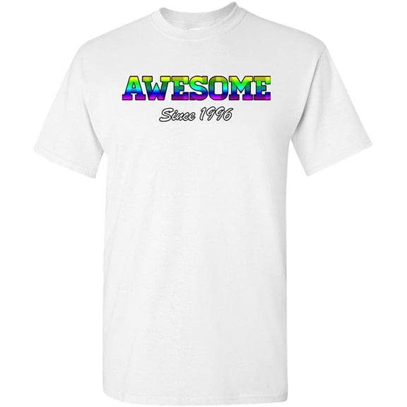 Awesome Since 1996 Colorful Gift Novelty DT Adult T-Shirt Tee