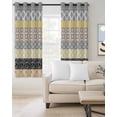 thumbnail image 2 of Boho Blackout Curtains 45 Inches Long for Bedroom,Colorful Striped Modern Geometric Abstract Art Ethnic Thermal Insulated Room Darkening Black Out Window Curtain Panels Grommet Drapes for Living Room, 2 of 8