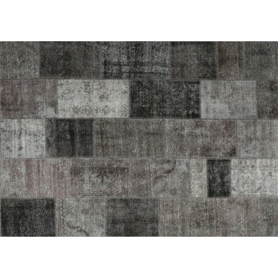 Ahgly Company Machine Washable Indoor Rectangle Traditional Grey Gray Area Rugs, 8' x 12'