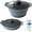 Grey, variant on ABCISI 42oz Silicone Microwave Steamer For Cooking, Collapsible Food Steamer For Vegetable, Seafood, Soup, Leftovers, Rice Cooker, BPA Free Small Steam Pot with Handle & Lid, Dishwasher Safe (Green)