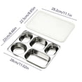 thumbnail image 4 of zhangmingg 304 Stainless Steel Compartmentalized Dinner Plates with Secure Lids for Cafeteria and Institutional Use, 4 of 7