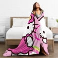 thumbnail image 4 of Hello Kitty Blanket, Super Soft Throw Blanket, Cozy Flannel Blankets For Boys Girls, Warm Blankets For Couch Sofa Bed, 80"X60", 4 of 9