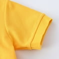 thumbnail image 5 of CAUYDY Boys Polo Shirts Kids School Uniform Shirts Short Sleeve Girls Collared Shirts(L101-Yellow,11-12 Y), 5 of 8