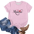 thumbnail image 4 of AherBiu Hauts de Fête des Mères pour Femmes Manches Courtes Col Rond Imprimé Basique Été T-Shirts, 4 of 4