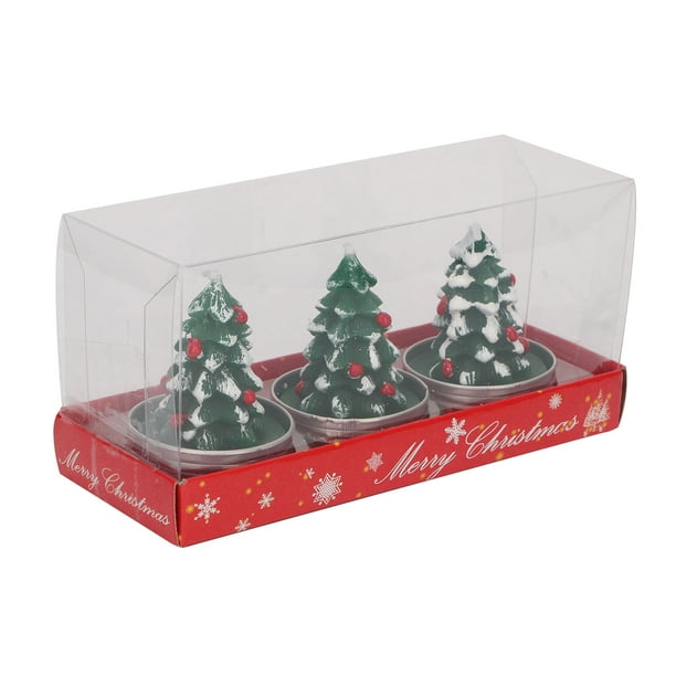 Velas Decorativas de NaviDad, Vela de Árbol de NaviDad 3pcs Eco Amigable Delicado Fino Fino Seguro para Aniversario para la Fiesta de Cumpeados
