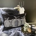 thumbnail image 6 of Black Linen Decorative Lumbar Pillow Cover, 12"x22" (30x55 cm) Halloween Decor, Pumpkin decor pillowcase, applique pillows, vintage Cushion Cover, Pumpkins Contemporary - Vintage Pumpkins, 6 of 10